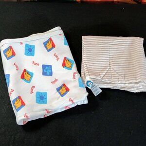 VGUC: Bundle Winnie the Pooh Vintage & Gerber Baby Receiving Blankets